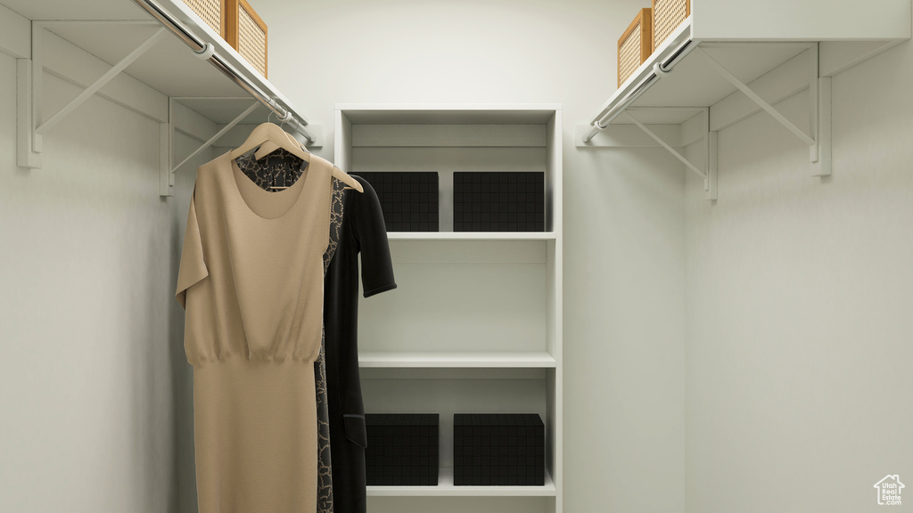 View of walk in closet
