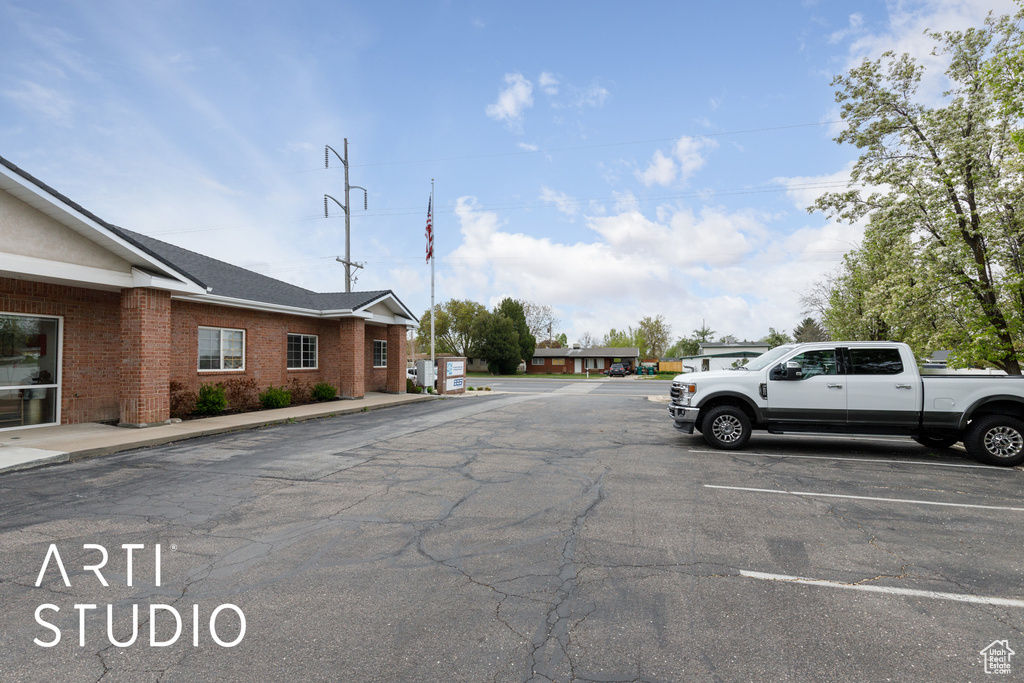 View of uncovered parking lot