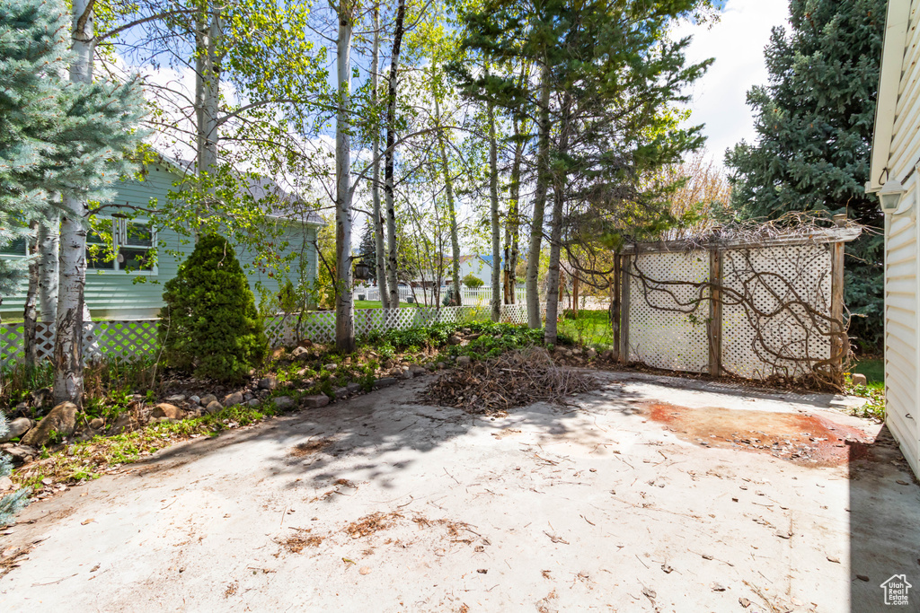 View of gate with fence