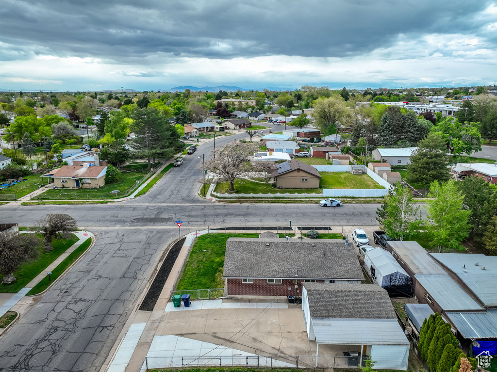 Bird\'s eye view with a residential view