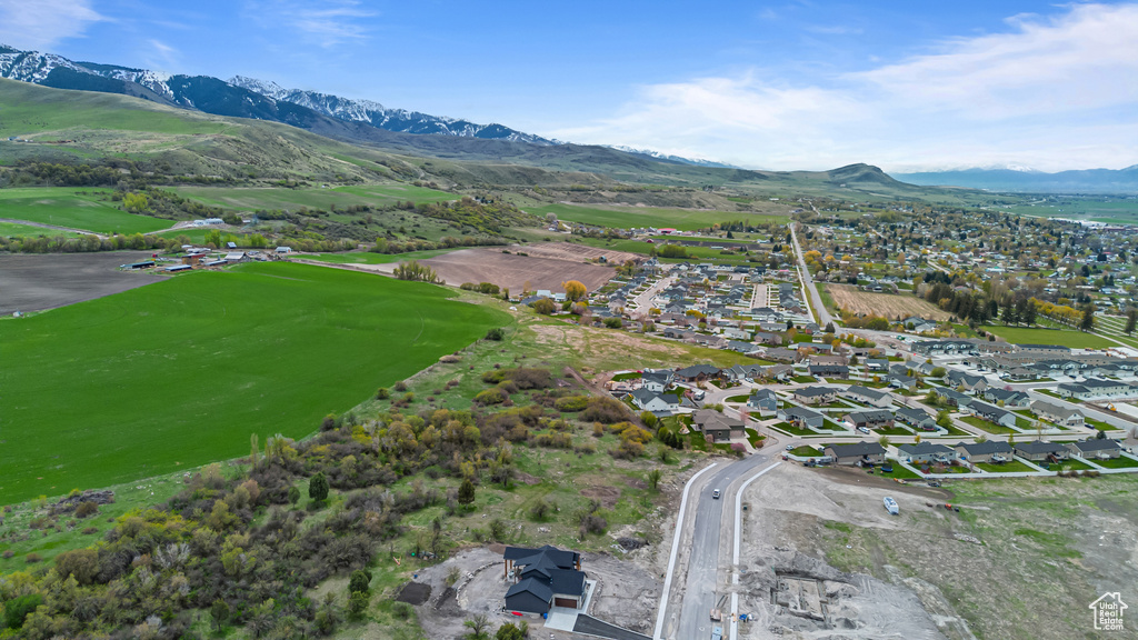 Bird\\\'s eye view with a residential view, a mountain view, and golf course view