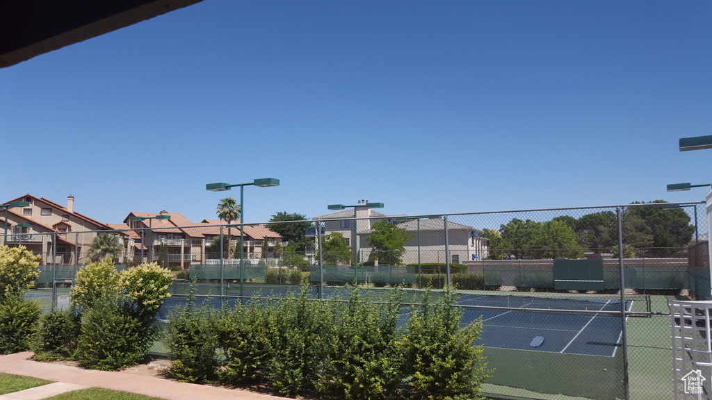 View of sport court with fence