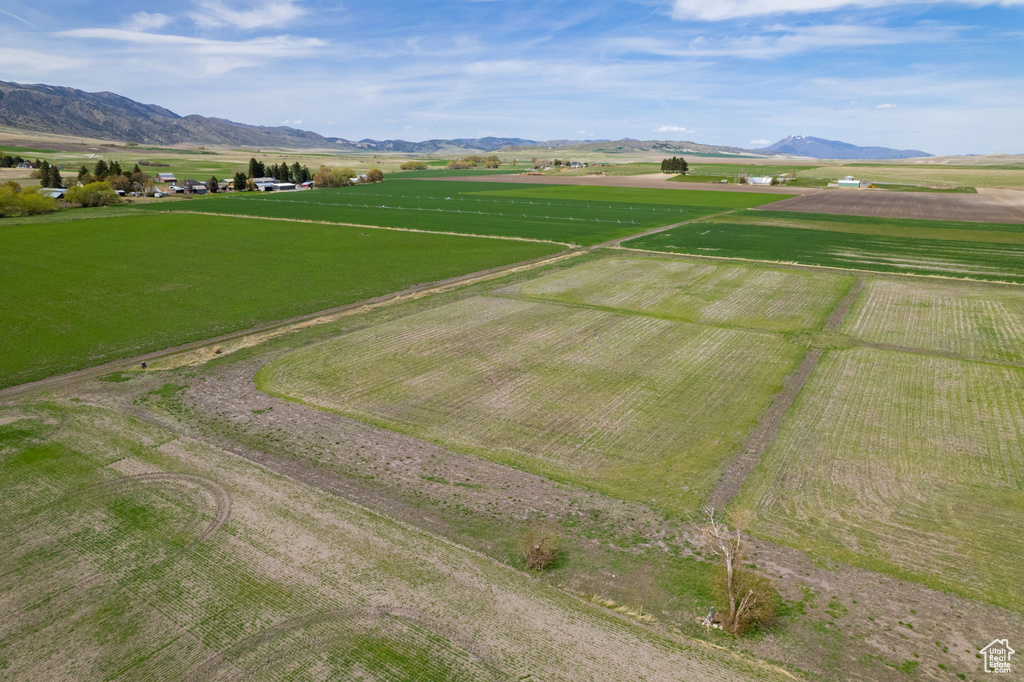 Bird's eye view with a rural view and a mountain view