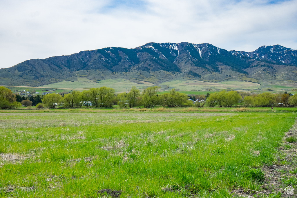 View of mountain feature with a rural view