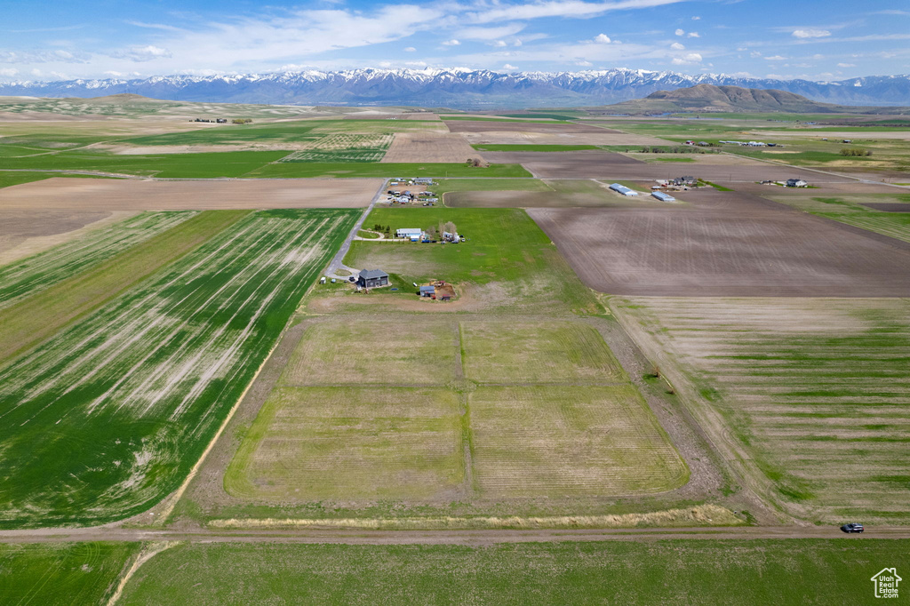 Bird's eye view with a mountain view and a rural view