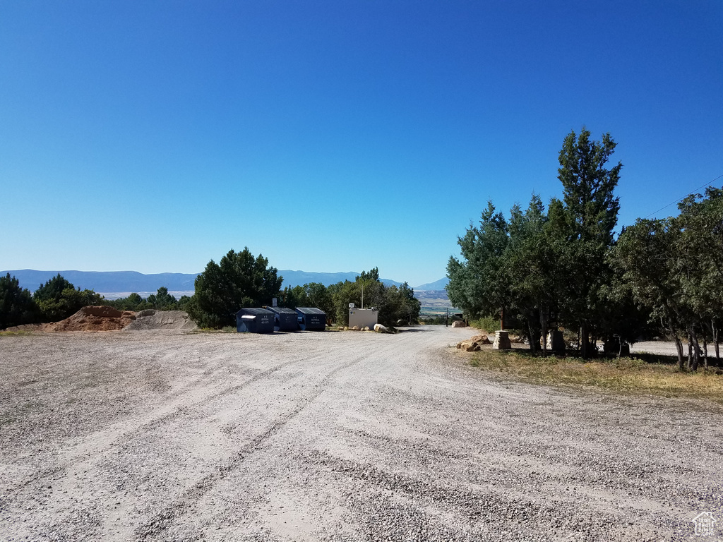 View of road with a mountain view