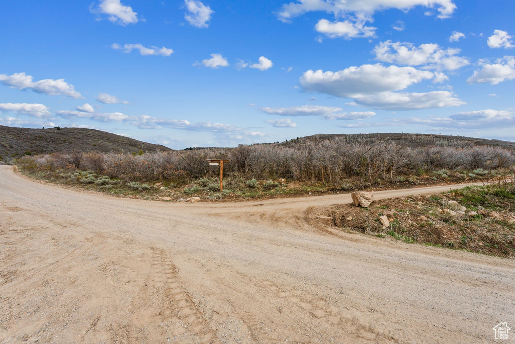View of road featuring a mountain view