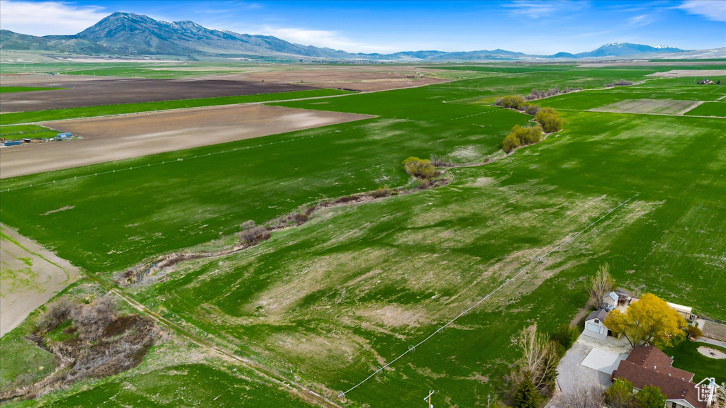 Bird's eye view featuring a mountain view and a rural view