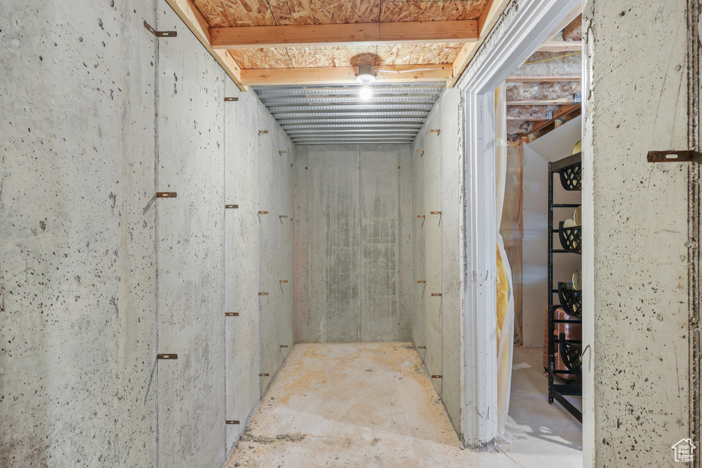 Interior space featuring concrete floors