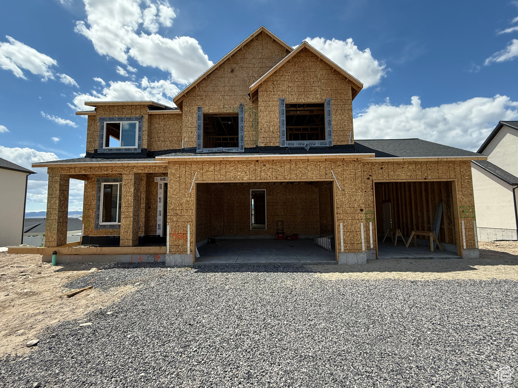 Unfinished property featuring driveway