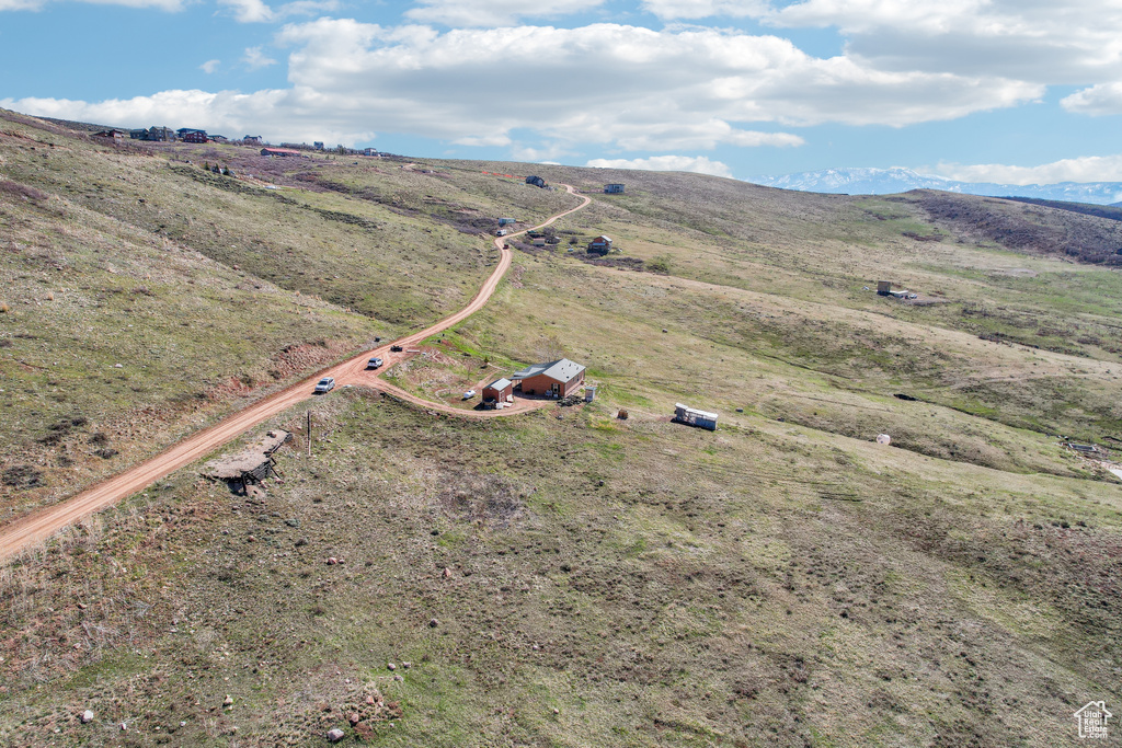 Aerial view featuring a rural view