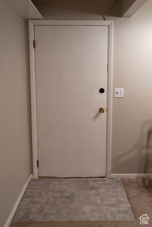 Doorway with baseboards