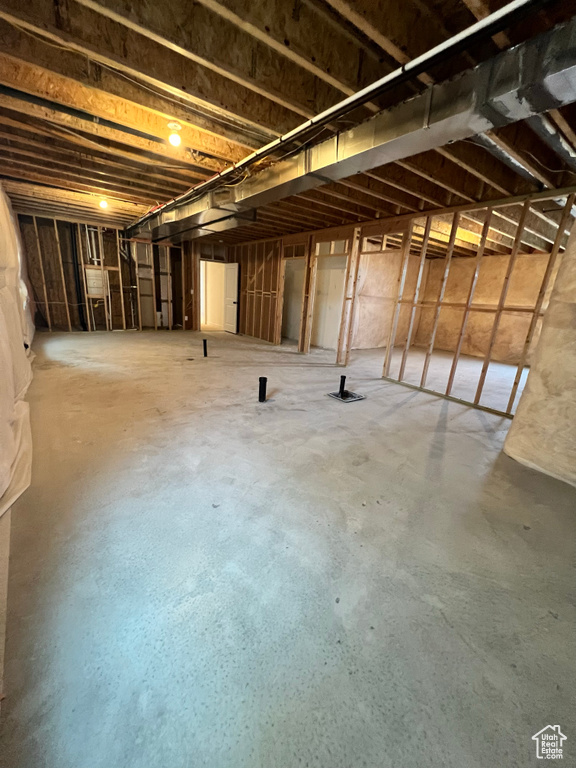 View of unfinished below grade area