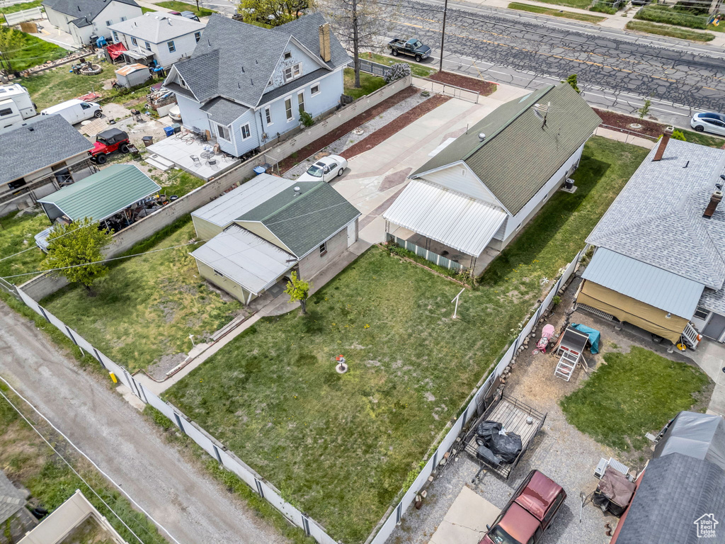 Drone / aerial view with a residential view