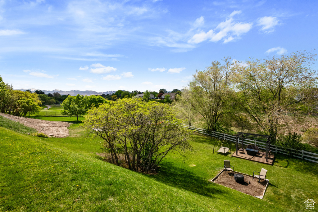 Surrounding community featuring a mountain view