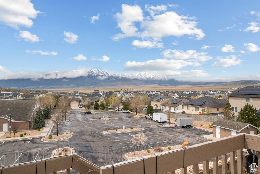 View of mountain feature with a residential view
