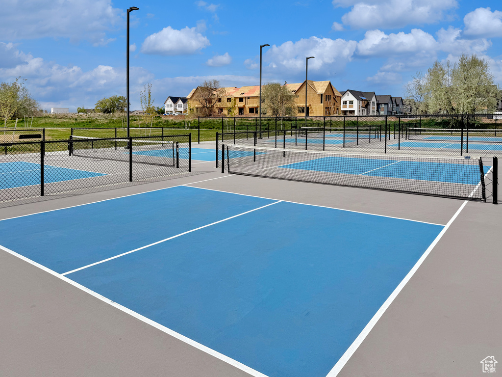 View of sport court with fence