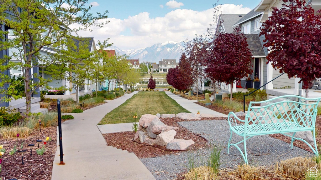 View of property\\\'s community featuring a residential view and a mountain view