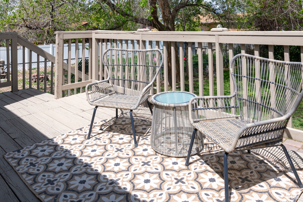 View of wooden deck