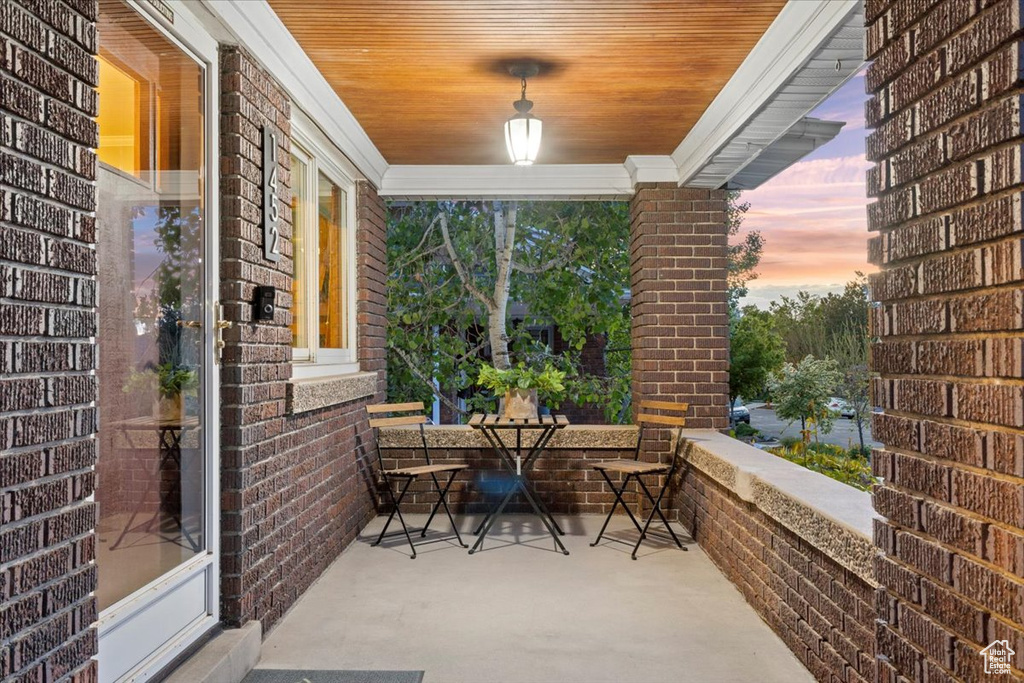 View of patio / terrace featuring a porch