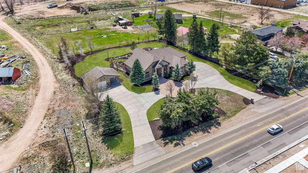 Birds eye view of property