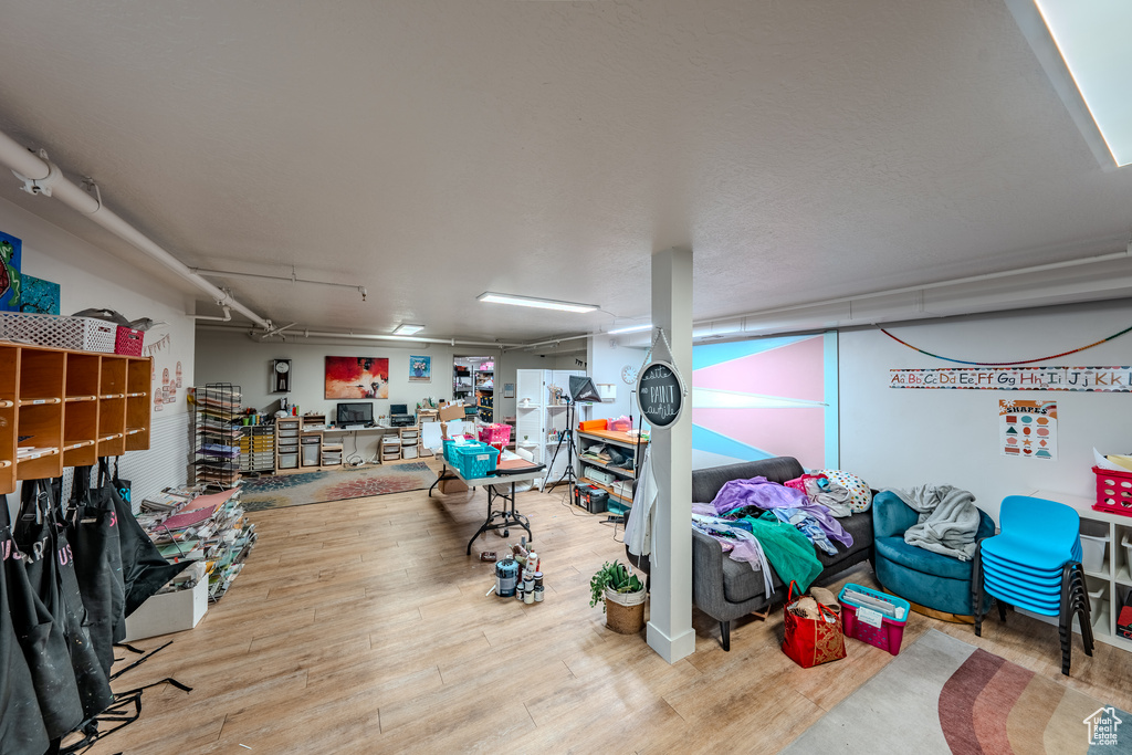 Interior space featuring wood finished floors