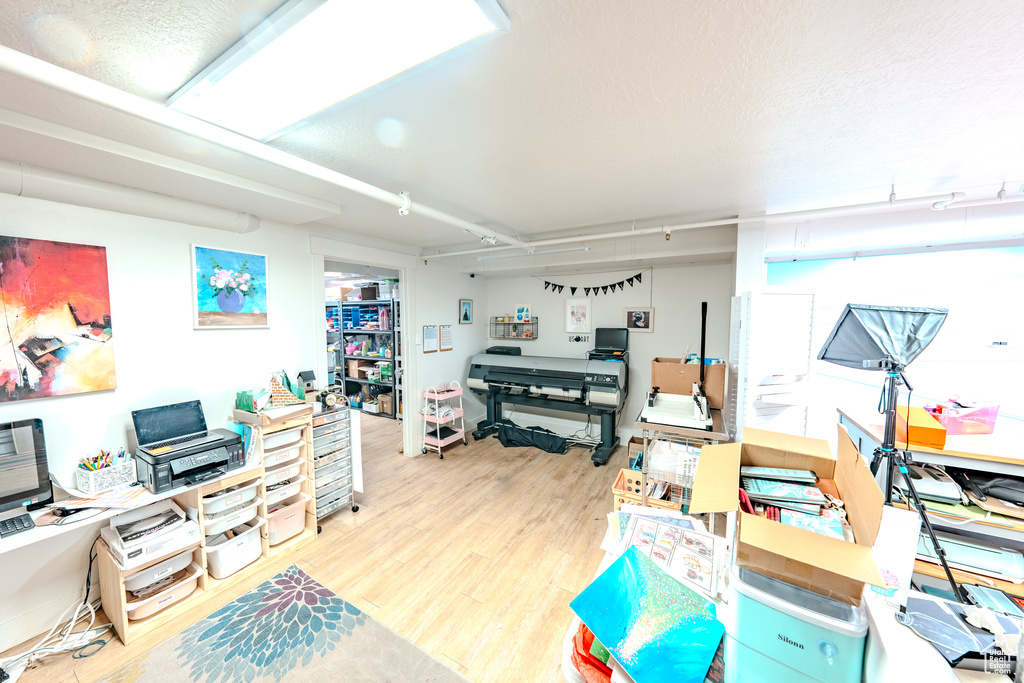 Interior space with wood finished floors