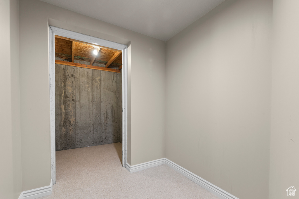 Interior space featuring baseboards