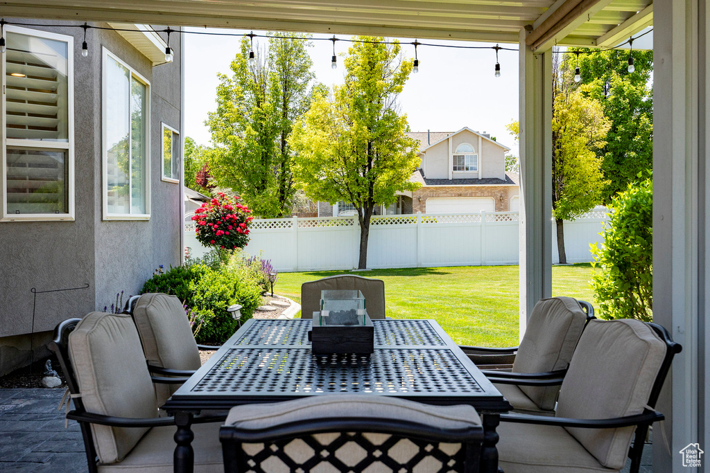 View of patio / terrace featuring outdoor dining space