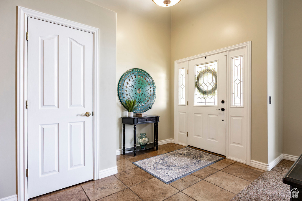 Entrance foyer with baseboards