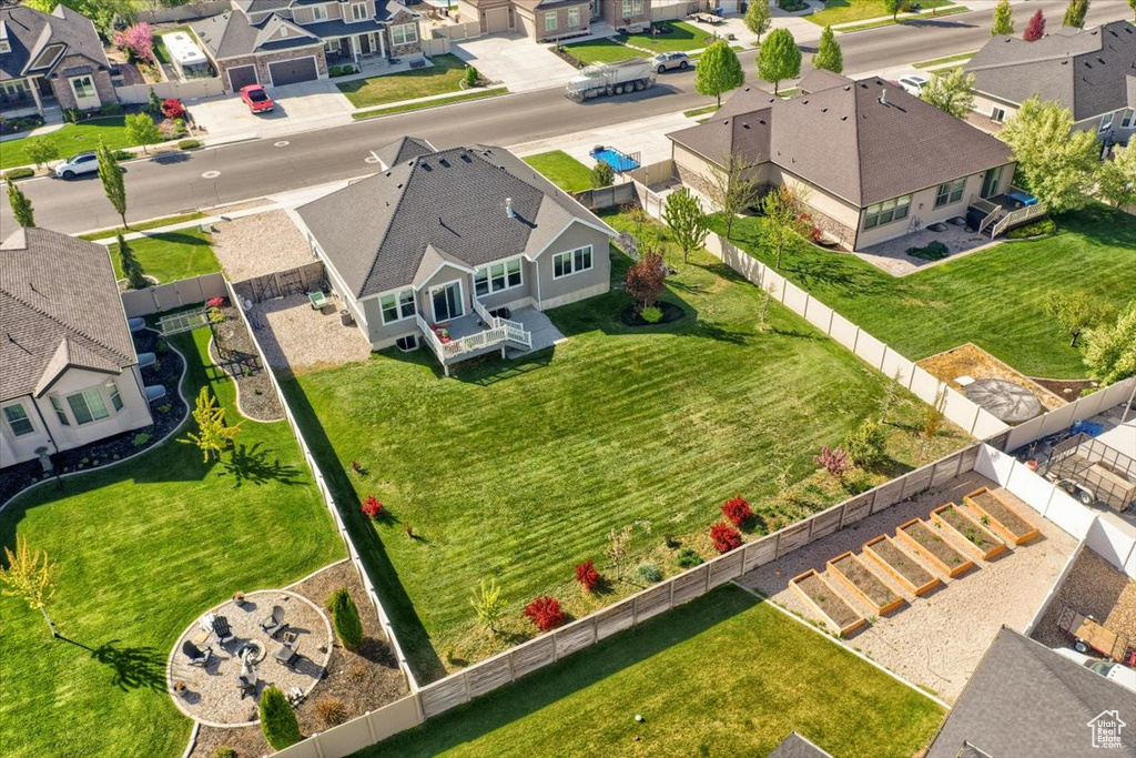 Drone / aerial view featuring a residential view