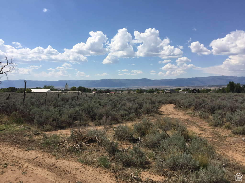 View of mountain feature with a rural view