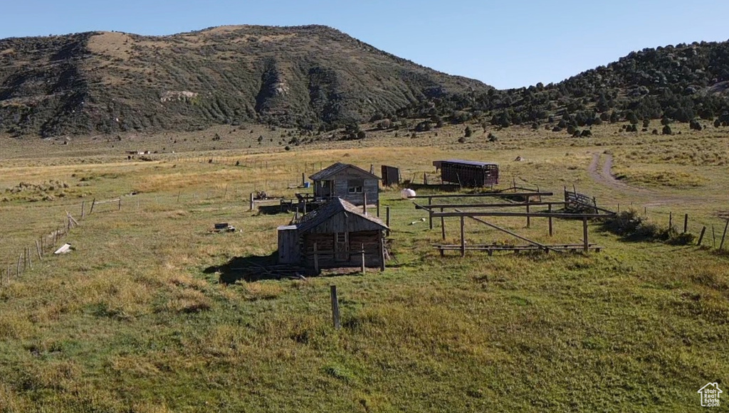 Mountain view with a rural view