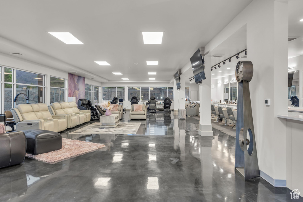 Interior space featuring baseboards