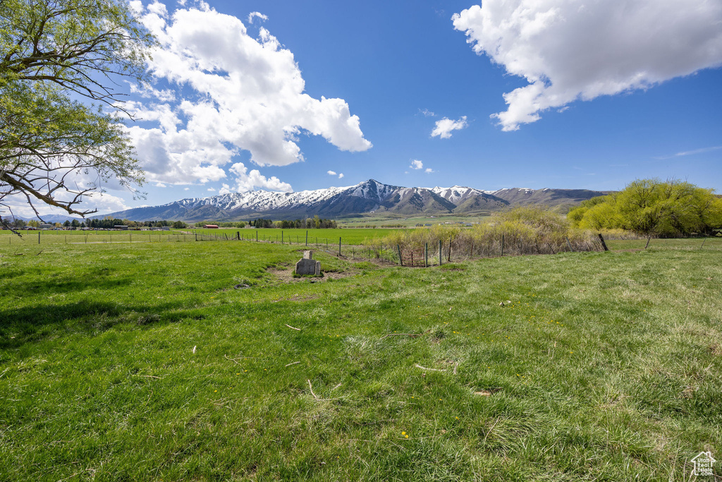 View of mountain feature with a rural view