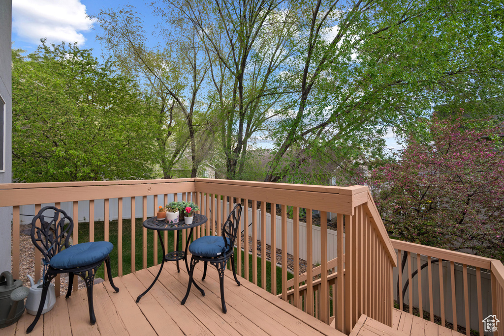 View of wooden terrace