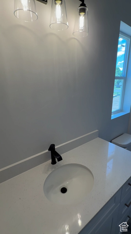 Bathroom featuring vanity