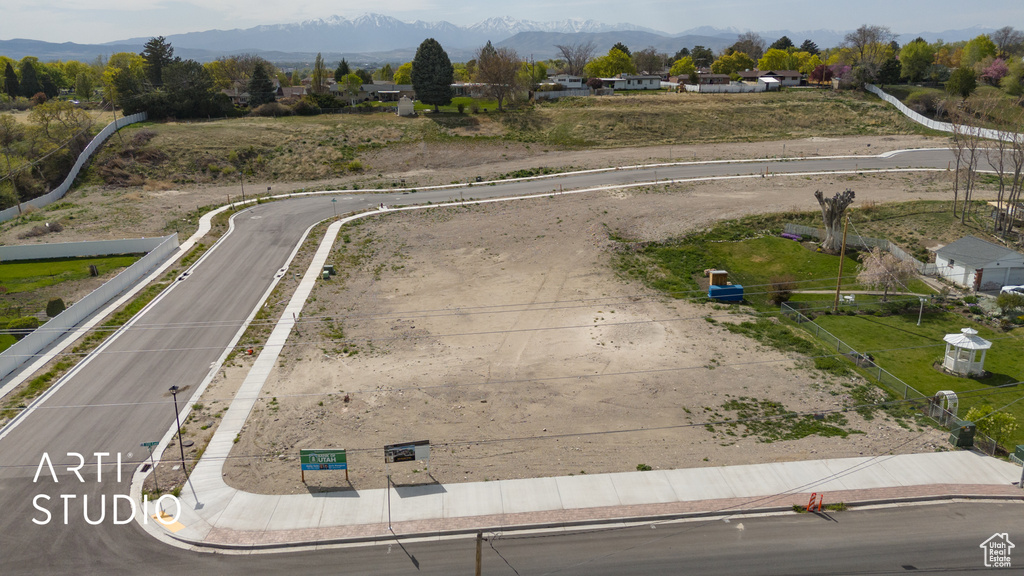 Bird's eye view featuring a mountain view