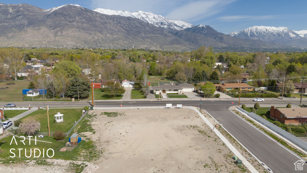 Exterior space featuring a mountain view
