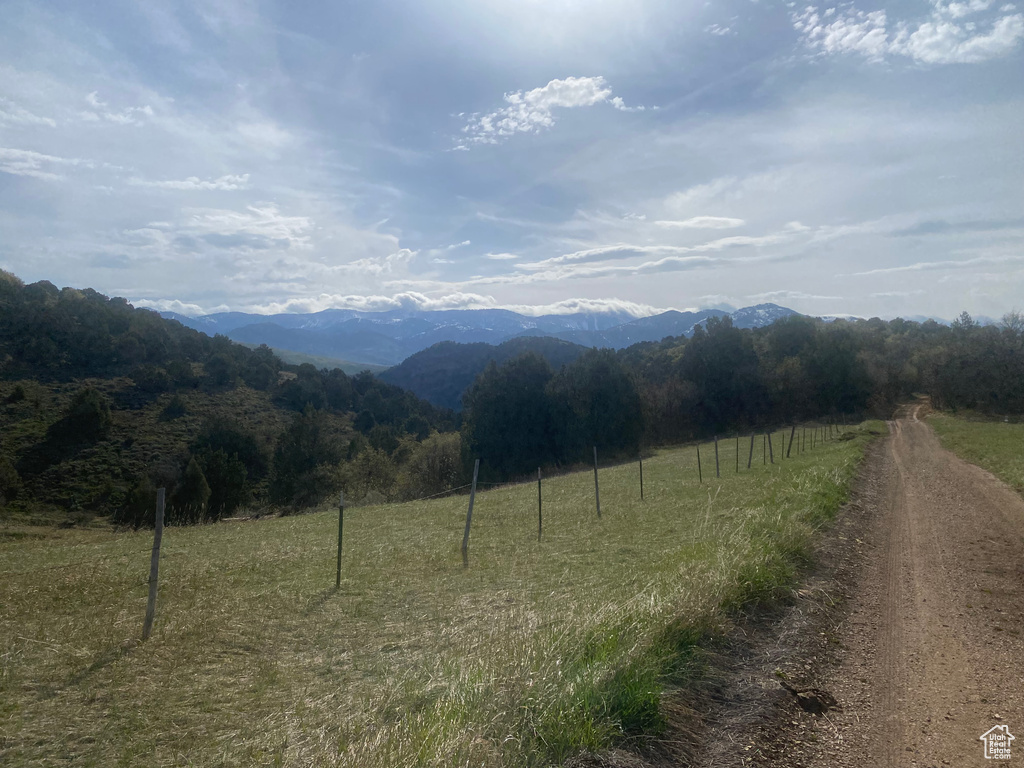 Mountain view with a rural view