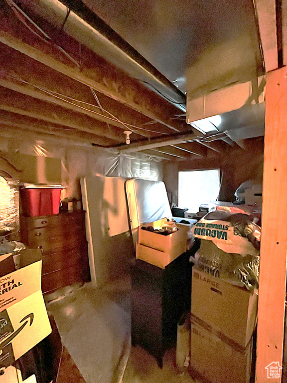 View of below grade area