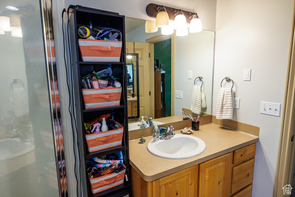 Bathroom featuring vanity