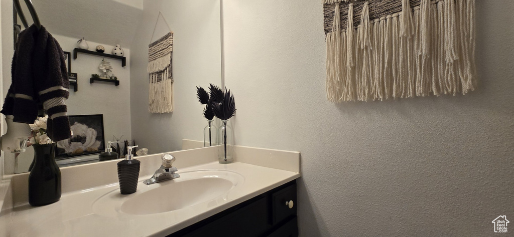 Bathroom featuring vanity