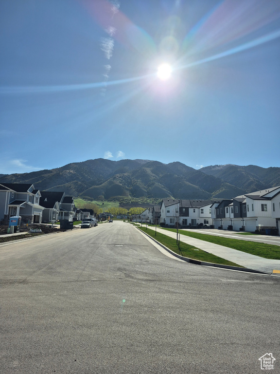 Mountain view featuring a residential view