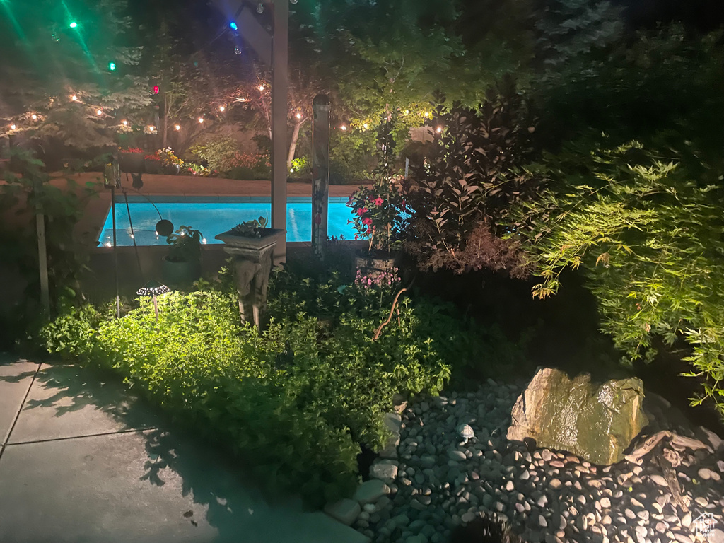 Exterior space featuring an outdoor pool