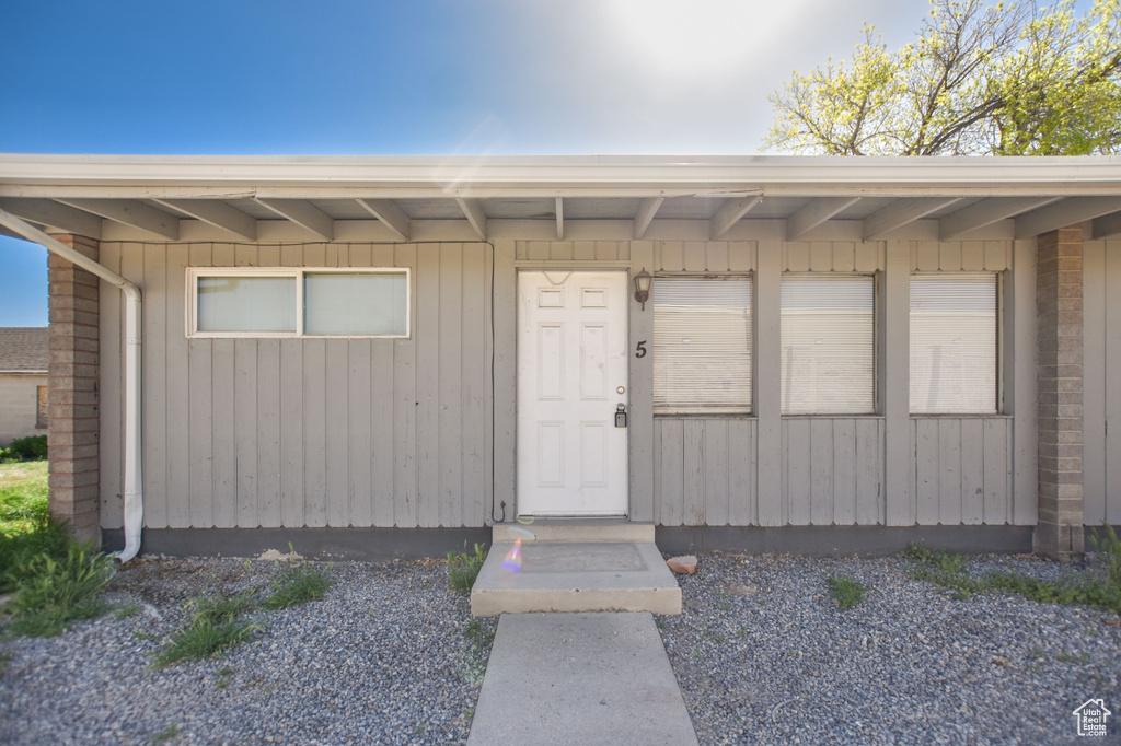 View of doorway to property