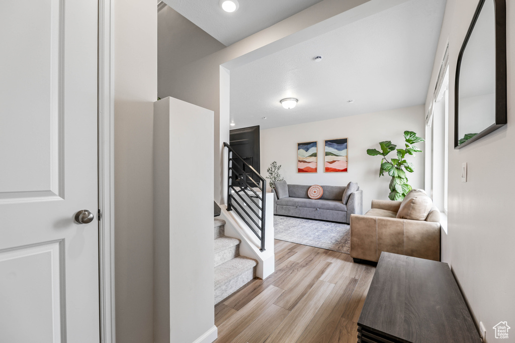 Interior space featuring wood finished floors