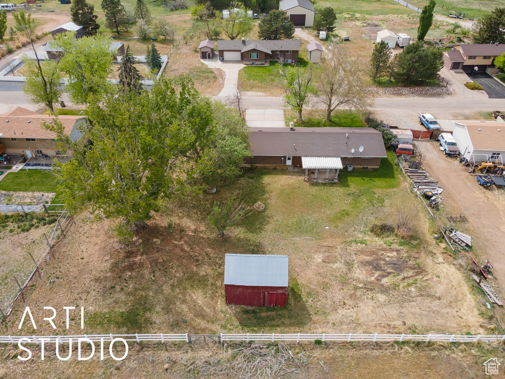 Birds eye view of property