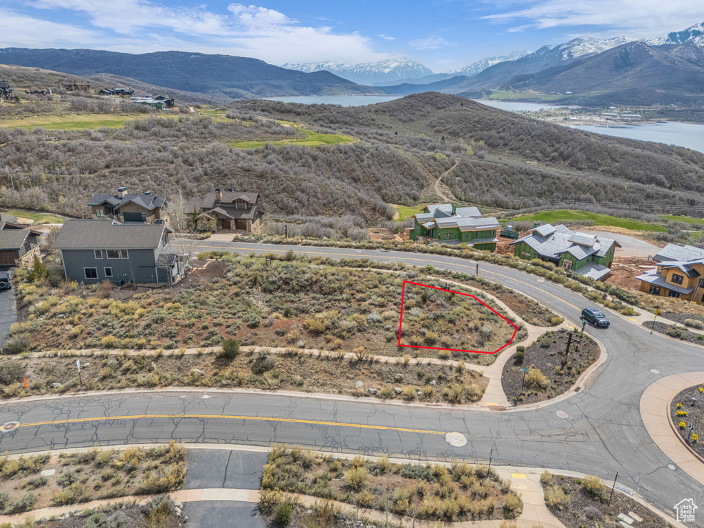 Bird's eye view featuring a mountain view