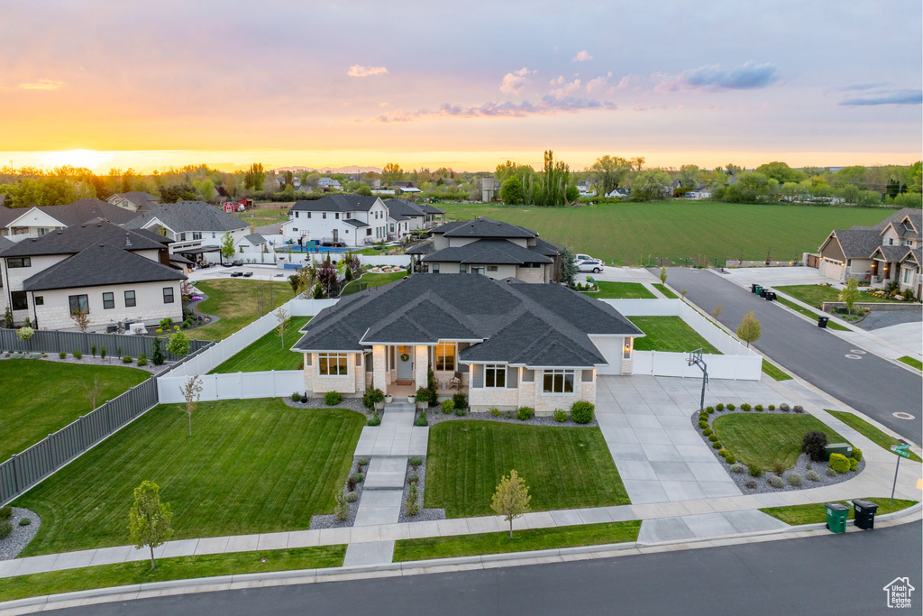 Drone / aerial view with a residential view